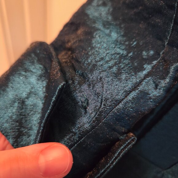 Stunning! Chico's Peacock Teal Shimmer Textured Jacket - 0 S/M - Picture 7 of 8